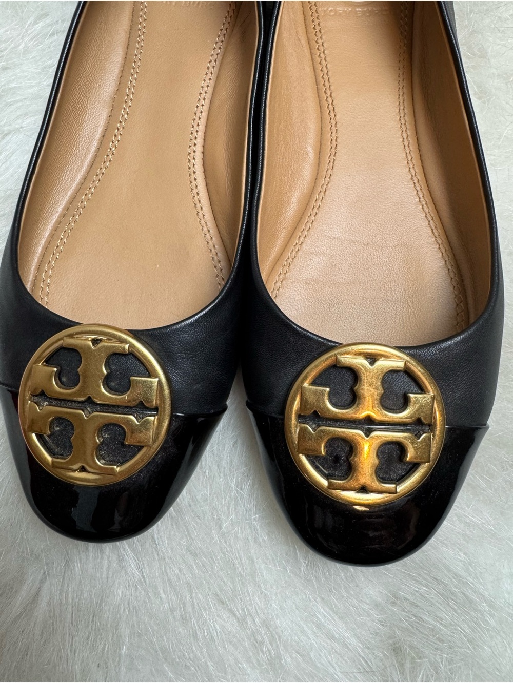 Tory Burch Chelsea Cap Toe Leather Ballet Flats 6 - Picture 11 of 12
